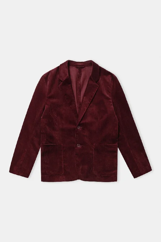 Ranch Blazer-Women's Water-Resistant Blazers-ENVER blazer eco corduroy wine