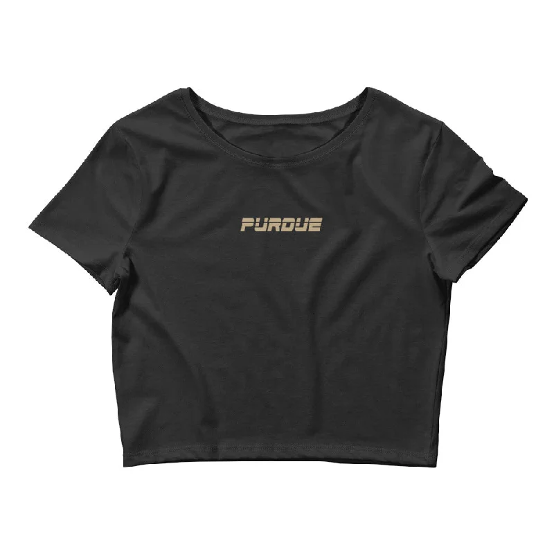 T-Shirts for Fighters -  Women's Puffed Sleeve T-Shirts-Purdue Speed Crop Tee