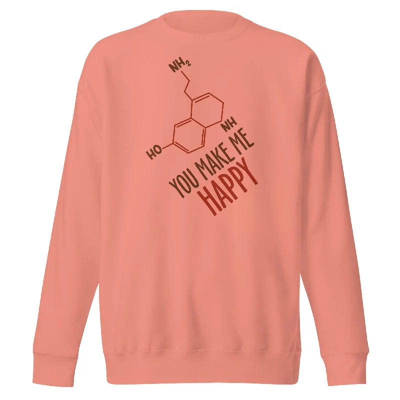 Sweatshirts soft layers-Women's Travel Sweatshirts-You Make Me Happy Woman Premium Sweatshirt