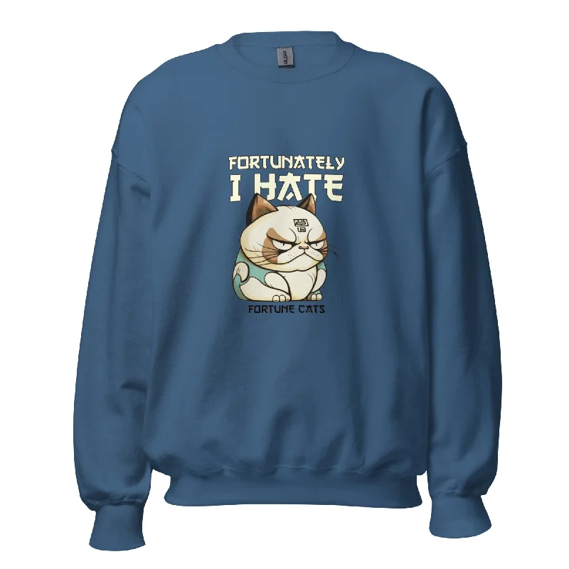 Sweatshirts trendy outfit-Women's Streetwear Sweatshirts-Fortunately I Hate Unisex Premium Sweatshirt