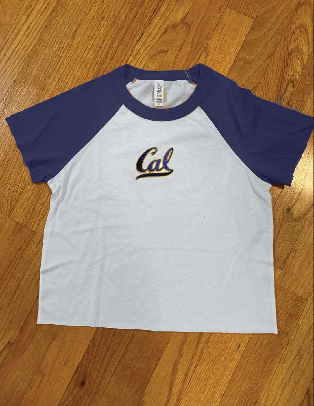 T-Shirts for Easter -  Women's Faux Suede T-Shirts-Cal Patch Dugout Tee