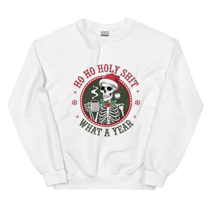 Sweatshirts trendy outfit-Women's Pajama Sweatshirts-Ho Ho Holy Sh*t premium Unisex Sweatshirt