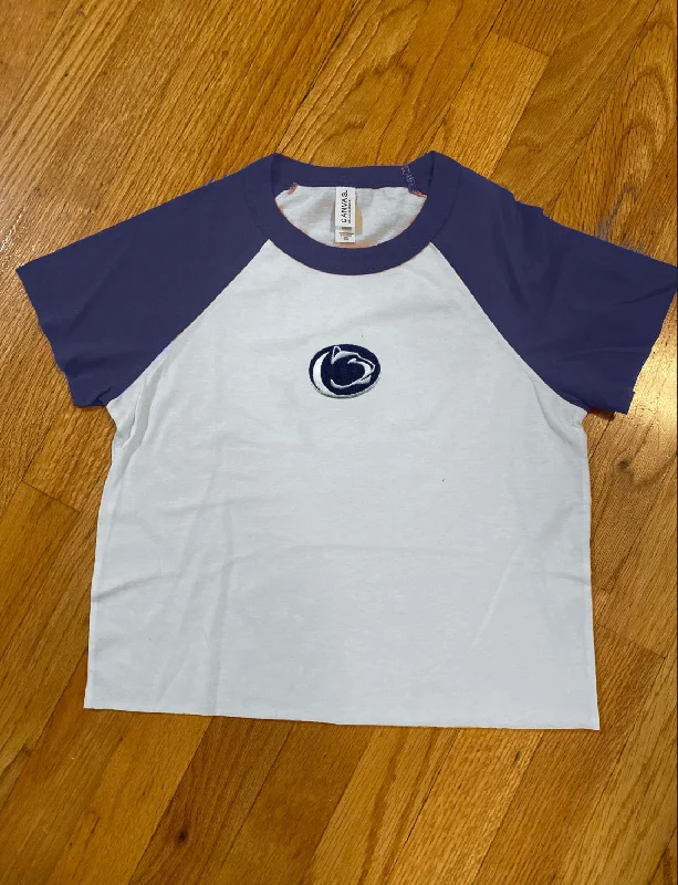 T-Shirts for CrossFit -  Women's Plus Size T-Shirts-Penn State Patch Dugout Tee