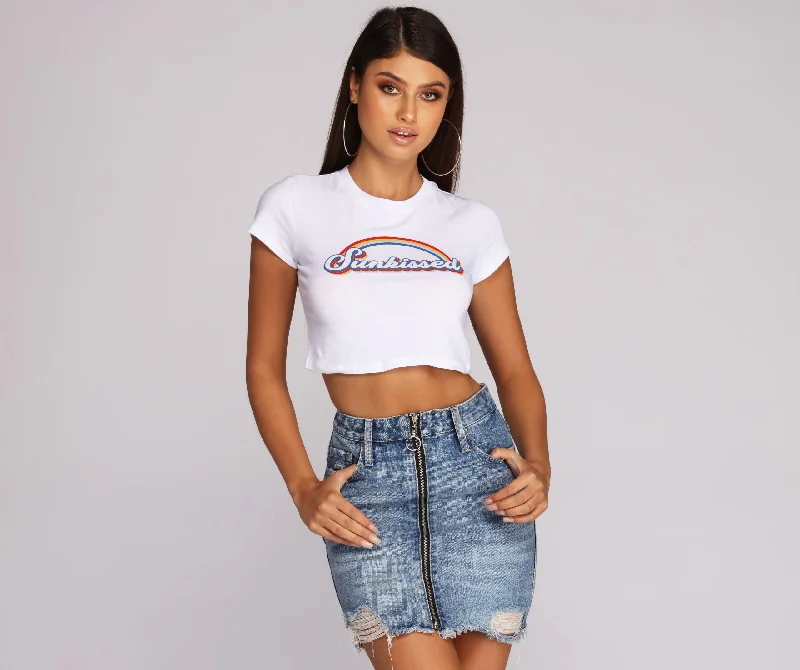 T-Shirts for Adventurers -  Women's Ribbed T-Shirts-Sunkissed Script Tee