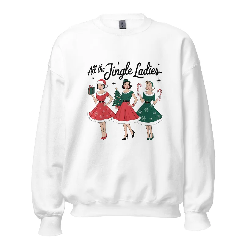 Sweatshirts cozy outfit-Women's Patterned Sweatshirts-All The Jingle Ladies Premium Unisex Sweatshirt