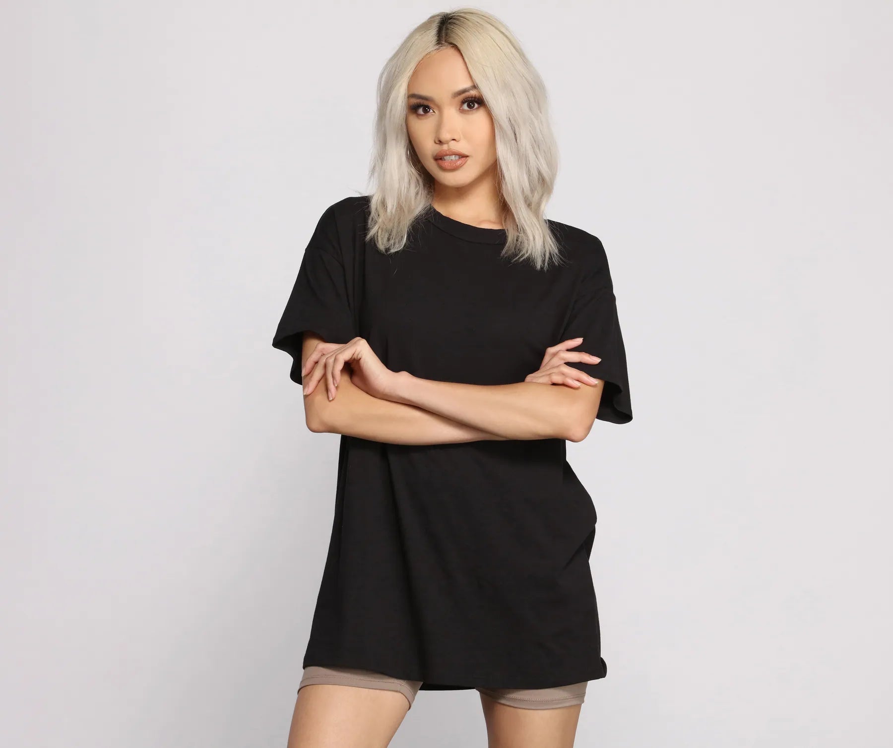 T-Shirts for Hypebeasts -  Women's Athletic T-Shirts-Essential Casual Oversize Basic Tee Shirt