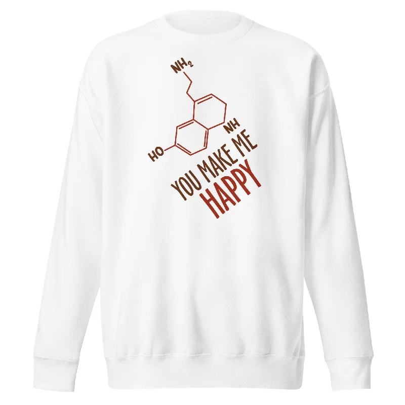 Sweatshirts chic layers-Women's Trendsetting Sweatshirts-You Make Me Happy Man Premium Sweatshirt