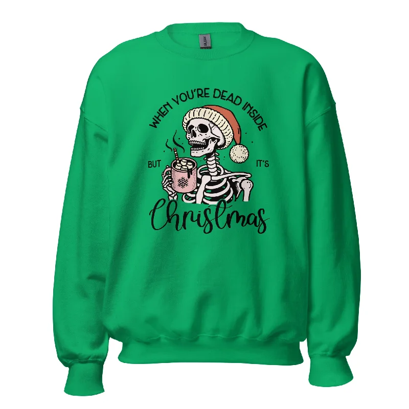 Sweatshirts sporty outfit-Women's Petite Sweatshirts-When You're Dead Inside Premium Unisex Sweatshirt