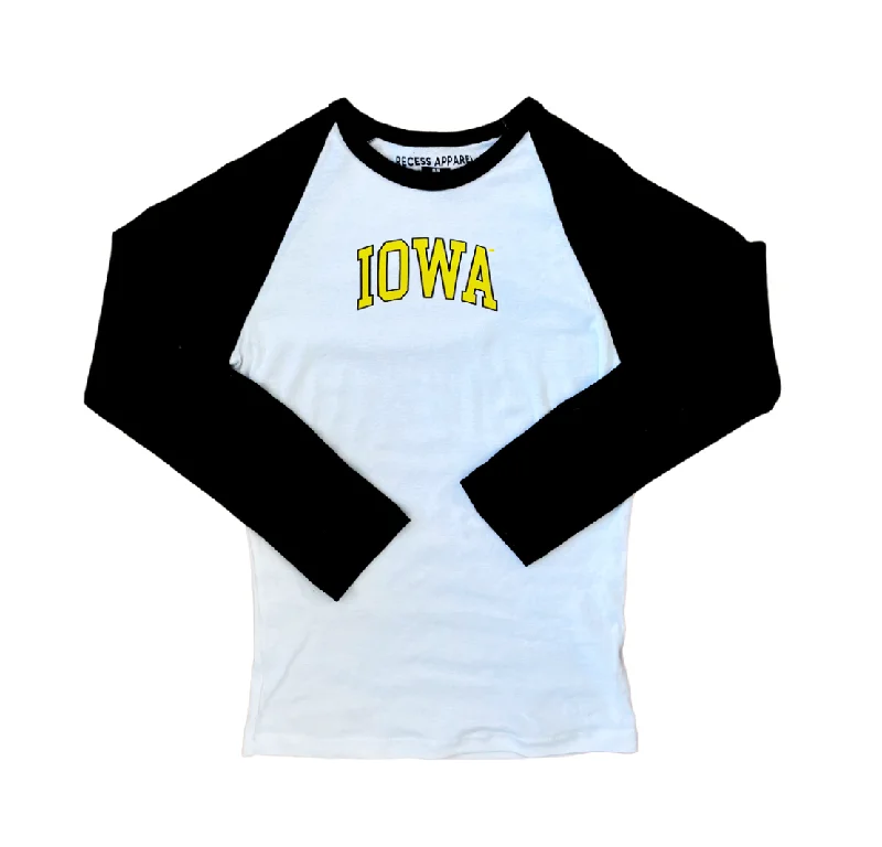 T-Shirts for Camping -  Women's Graphic Tees-Iowa Block Outfield Tee