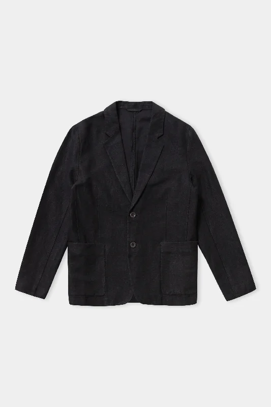 Farm Blazer-Women's Waterproof Blazers-ENVER blazer winter linen black