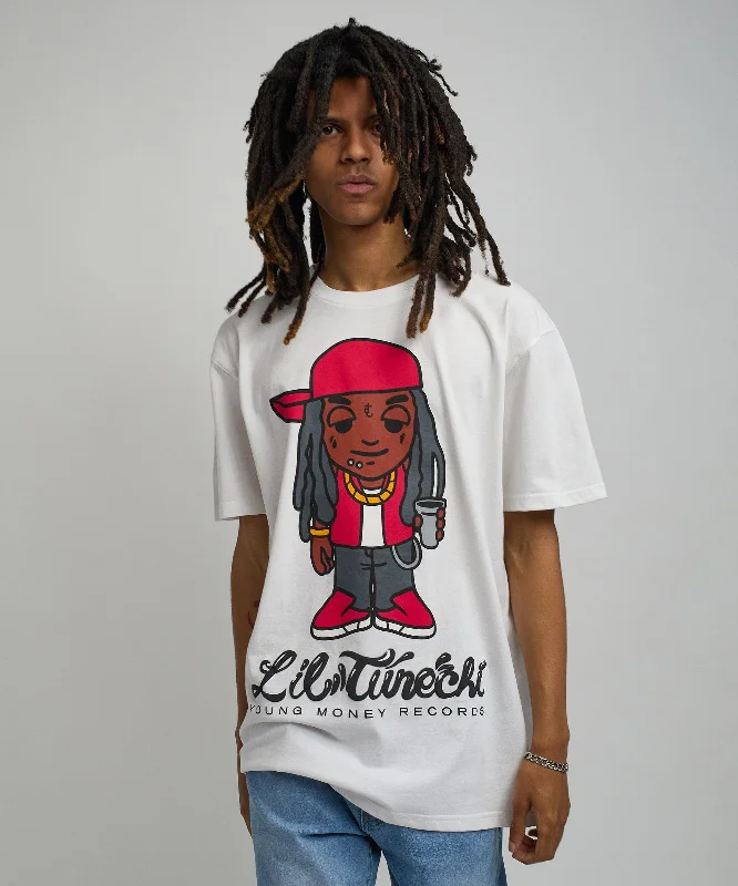 T-Shirts for MMA -  Women's Strappy T-Shirts-Lil Wayne Tunechi Short Sleeve Tee - White