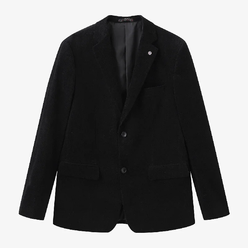 Nautical Blazer-Women's Tailored-to-Fit Blazers-Veste blazer Henri en velours noire