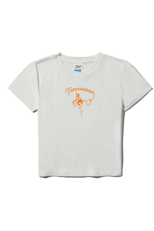 T-Shirts for Campers -  Women's Scalloped Hem T-Shirts-Tennessee Lasso Freshman Tee