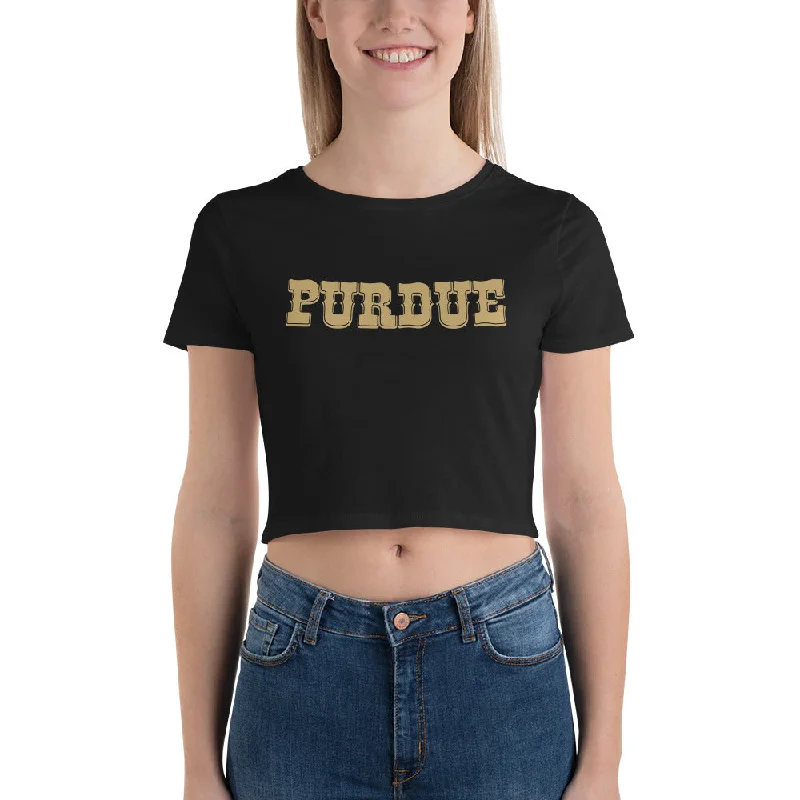 T-Shirts for Boxers -  Women's Quick-Dry T-Shirts-Purdue Western Crop Tee