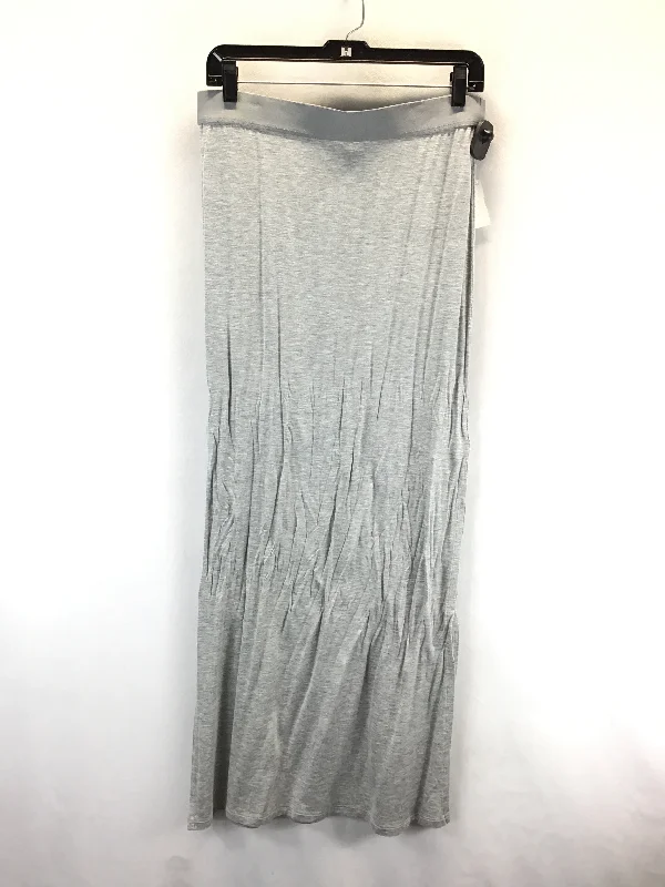 Festival Skirts-Women's Textured Pencil Skirts-Skirt Maxi By H&m In Grey, Size: M