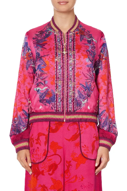 Couture Jacket-Women's Colorful Jackets-BOMBER JACKET TROPIC OF NEON