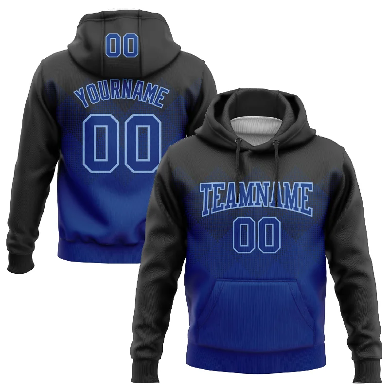 Hoodie Clearance-Women's Mesh Hoodies-Custom Stitched Black Royal-Light Blue 3D Pattern Design Gradient Square Shape Sports Pullover Sweatshirt Hoodie