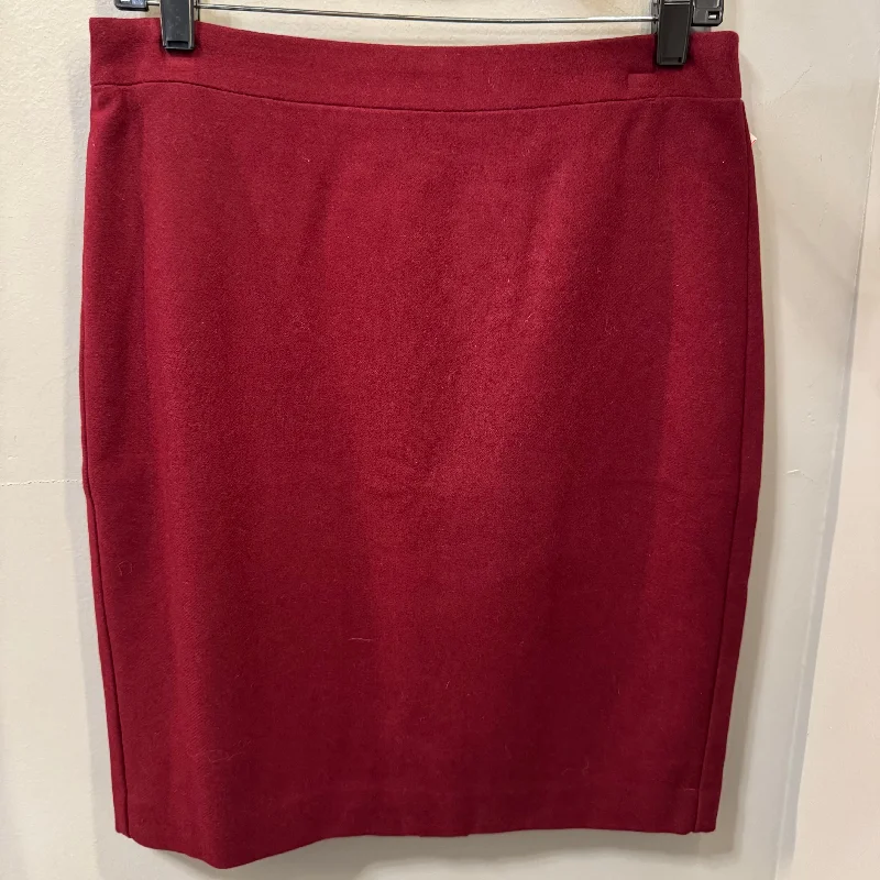 Evening Skirts-Women's Striped Skirts-Skirt Mini & Short By J. Crew In Red, Size: 6