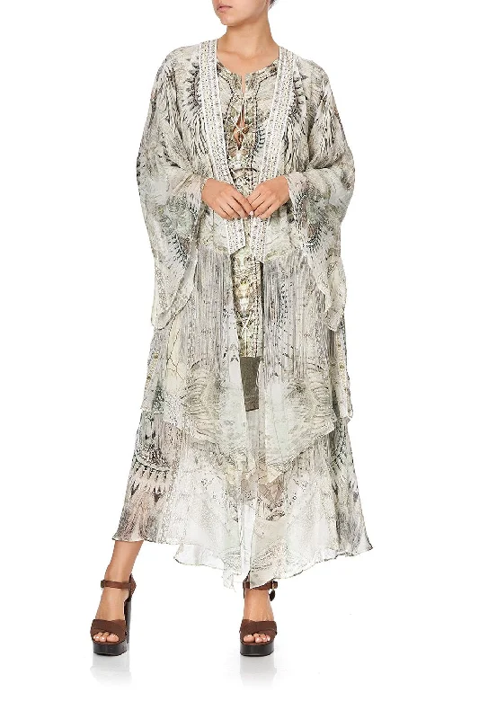 Gradient Jacket-Women's Lace Jackets-ROBE WITH DOUBLE LAYERED HEM DAINTREE DREAMING