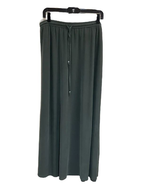 Overalls Skirts-Women's Silk Ruffle Skirts-Skirt Maxi By Style And Company In Green, Size: Xl