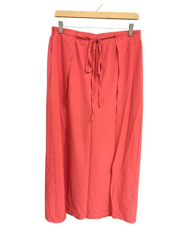 Scottish Skirts-Women's Slit Skirts-Skirt Maxi By Cmc In Orange, Size: L