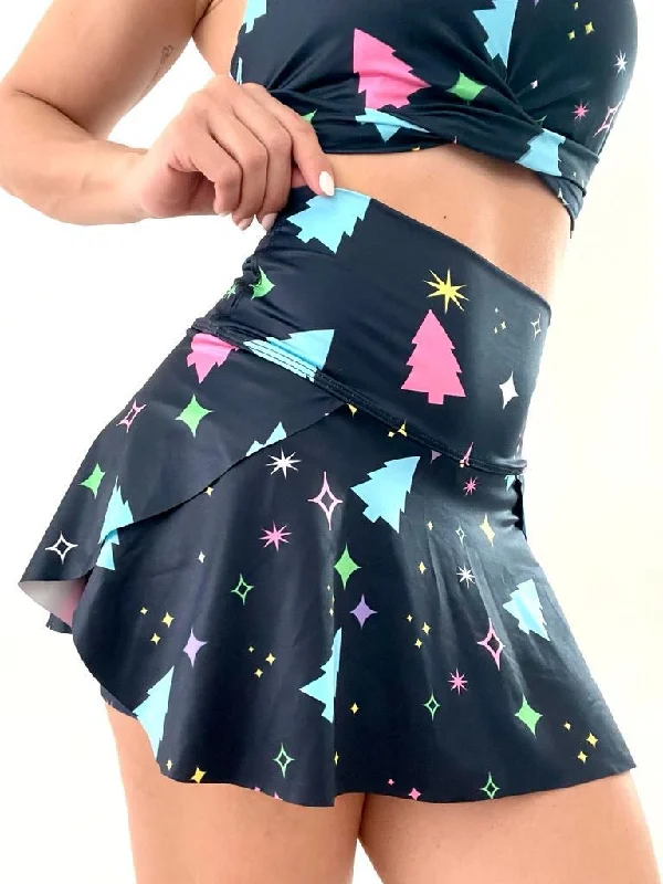 Tropical Skirts-Women's Low-Waisted Pencil Skirts-Christmas Elements Skirt