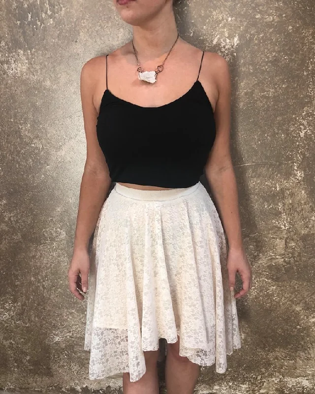 Esports Skirts-Women's Vintage Skirts-Bianca Rachele Cream Lace Skirt