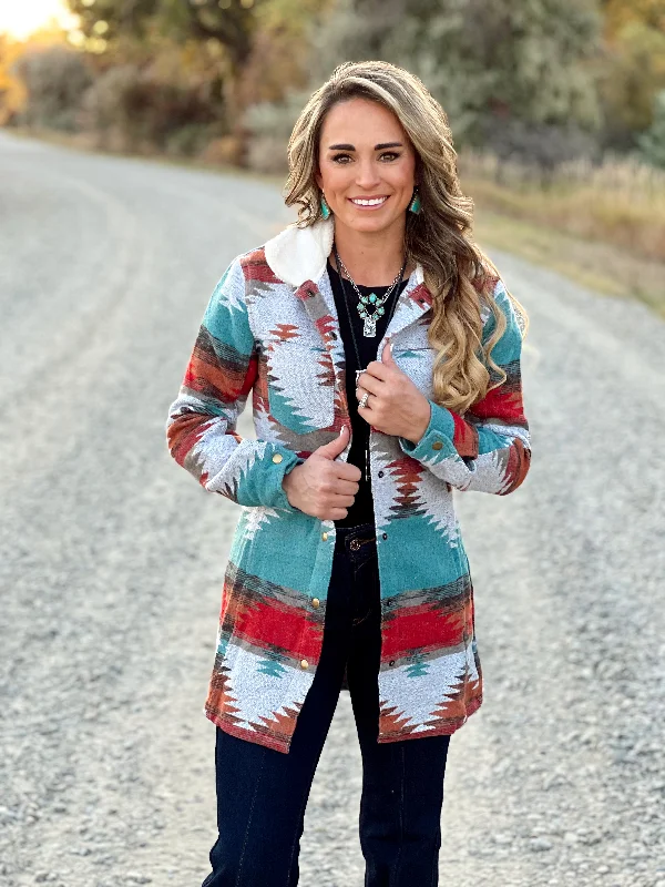 Pullover sweater elegant outfit-Women's Striped Pullovers-The Dakota Aztec Jacket