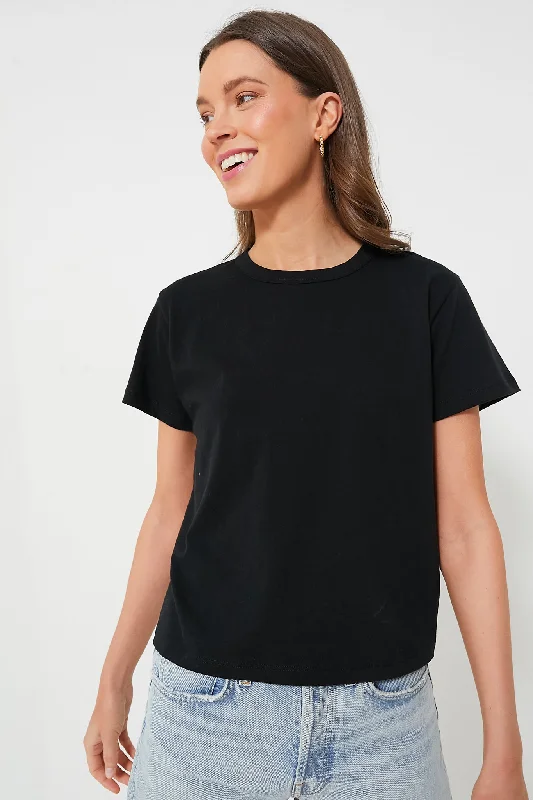 Blouses & Shirts for Running -  Women's Embroidered Shirts-Black Margo Tee