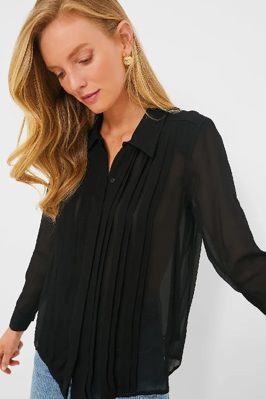 Blouses & Shirts for Pregnancy -  Women's Layered Tops-Black Natalia Blouse