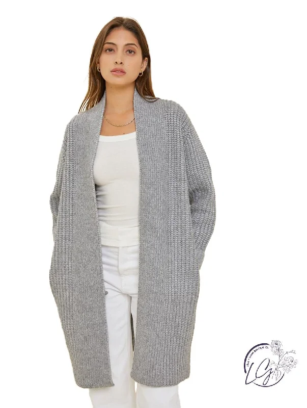 Cardigan comfy sale-Women's Waterproof Cardigans-Chunky Charm Knitwear Cardigan