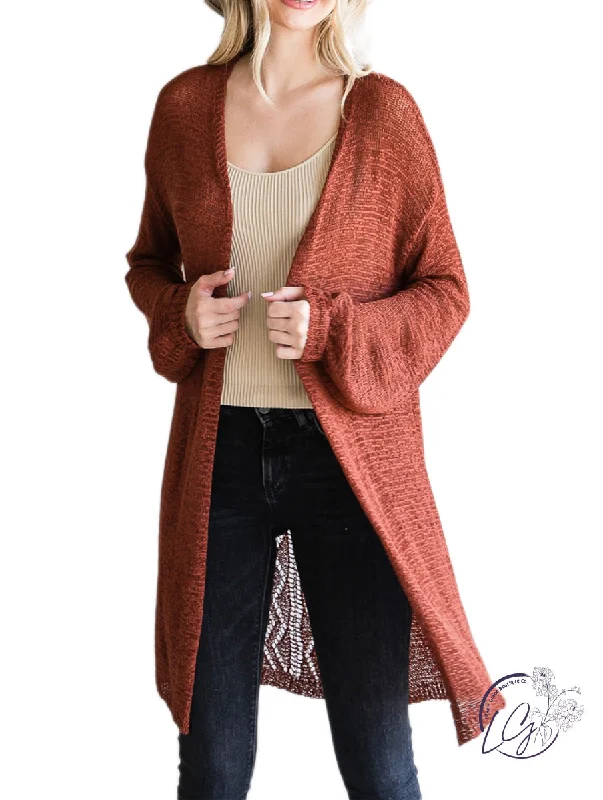 Cardigan elegant layers-Women's Stretch Cardigans-Curvy Influenced By Me Lightweight Cardigan