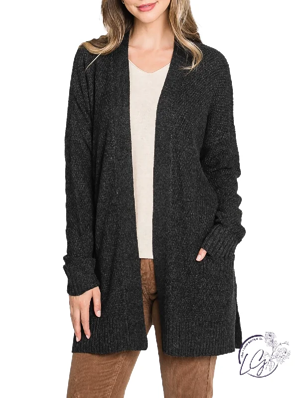 Cardigan comfy sale-Women's Fleece Cardigans-Never Stop Me Oversized Knit Cardigan