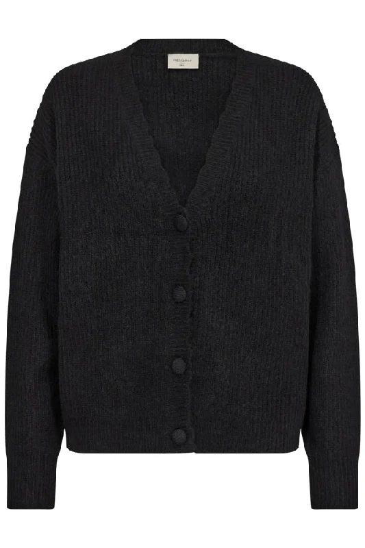 Cardigan trendy knit-Women's Breathable DenShell Cardigan 203013 | Black | Cardigan fra Freequent