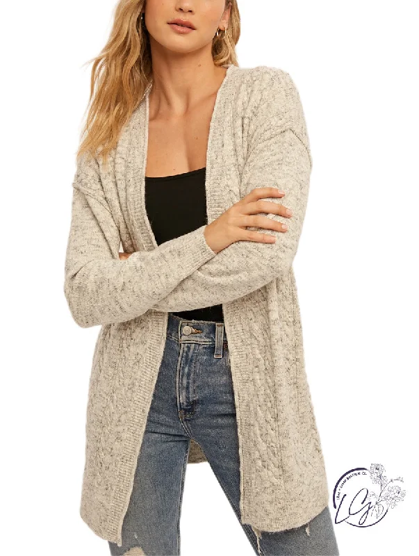 Cardigan warm fabric-Women's Back-Open Cardigans-See You Around Cardigan