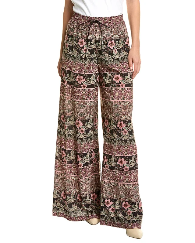 Satin Pants-Women's Patterned Pants-alice + olivia Kenley Palazzo Pant