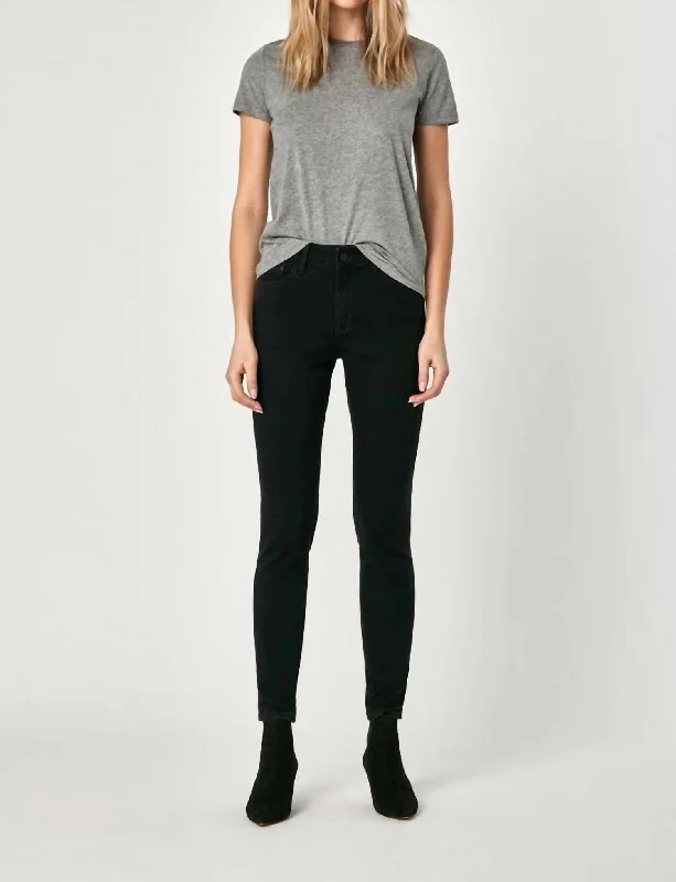 Green Cargo Pants-Women's Low Rise Pants-Alissa Super Skinny Jeans In Black