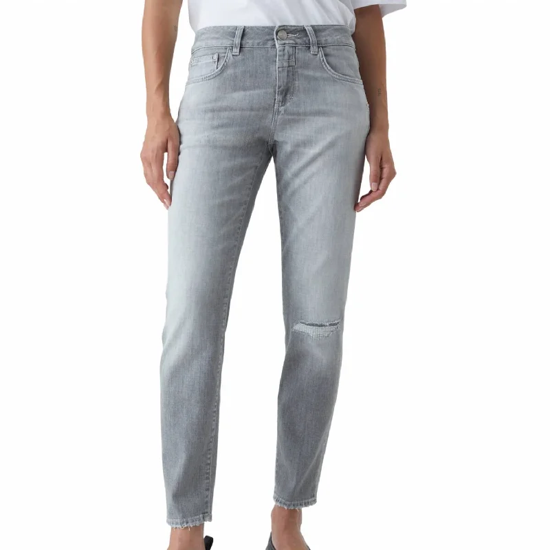 Jumpsuit Pants-Women's Culotte Pants-Baker Jean In Mid Grey