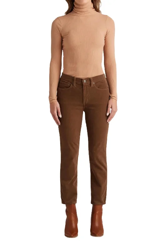 Reflective Stripe Pants-Women's Bold Color Pants-Bree Corduroy Pant In Driftwood