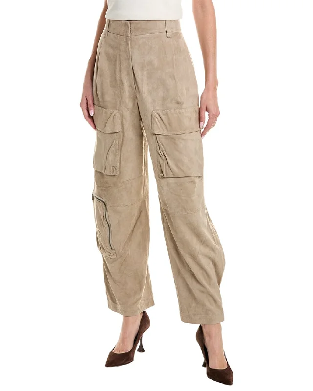 Reversible Pants-Women's UV Protection Pants-Brunello Cucinelli Leather Pant