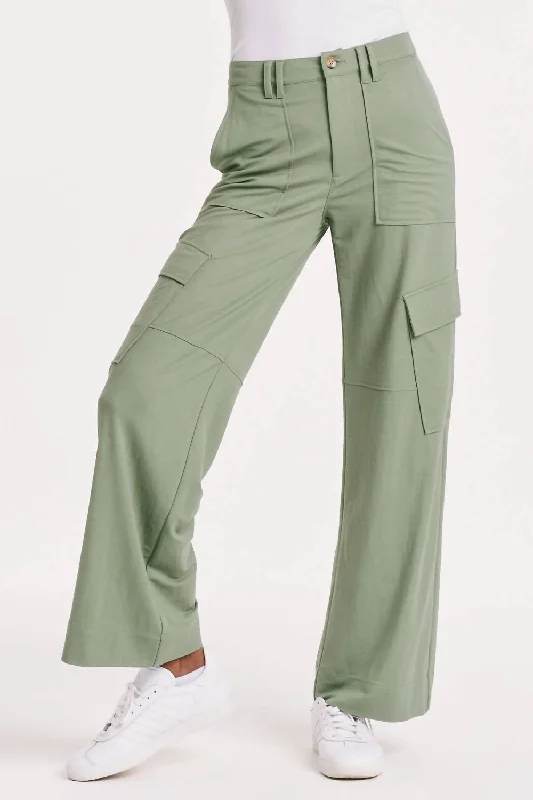 Smart Casual Pants-Women's Belted Pants-Cairo Pant In Green