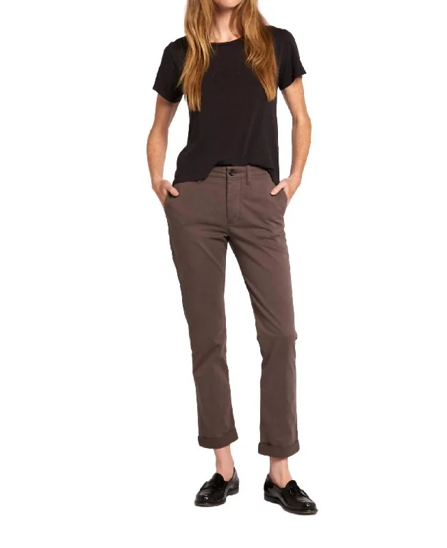 Casual Work Pants-Women's Wrap Pants-Captain Pant In Gravel