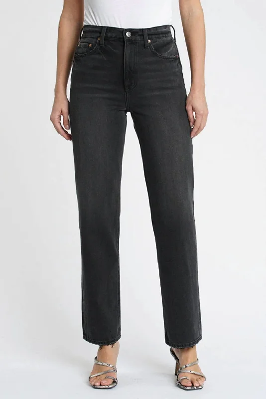 Initialed Pants-Women's Tailored Pants-Cassie Super High Rise Straight Jeans In Retrograde