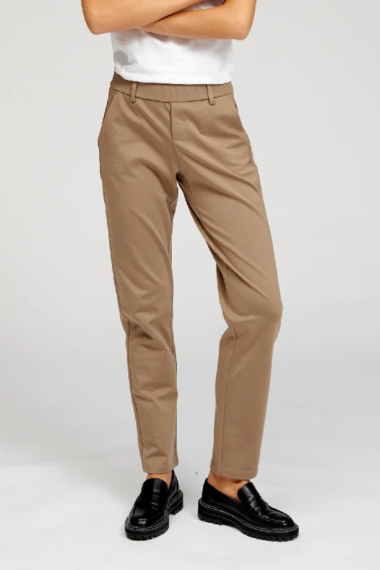 Minimalist Pants-Women's Wrap Pants-De Originale Performance Pants - Mørk Beige