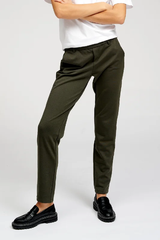 Bootcut Pants-Women's Cotton Pants-De Originale Performance Pants - Mørkegrøn