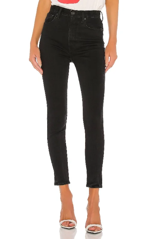 Neoprene Pants-Women's Ombre Pants-Filer Rebirth Skinny Jean In Black