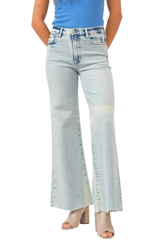 Summer Pants-Women's Bell Bottom Pants-Fiona High Rise Wide Leg Jean In Tolleson