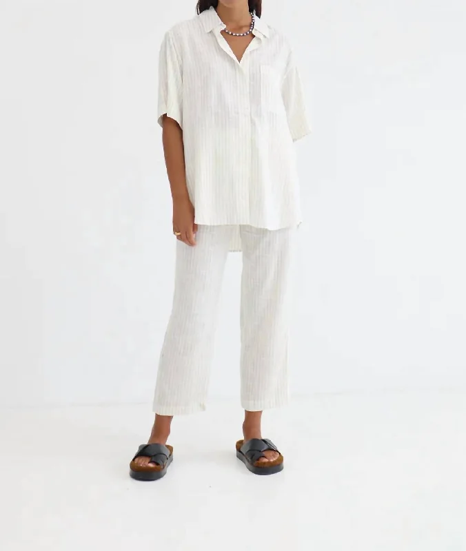 Woven Pants-Women's Petite Pants-Genevieve Pants In White