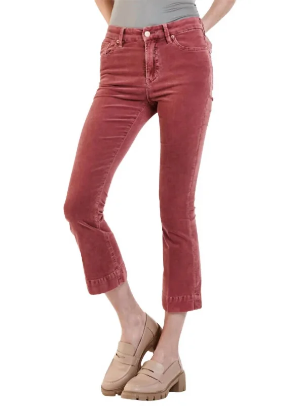 Heat-Resistant Pants-Women's Bell Bottom Pants-Jeanne Corduroy Pant In Cinnamon