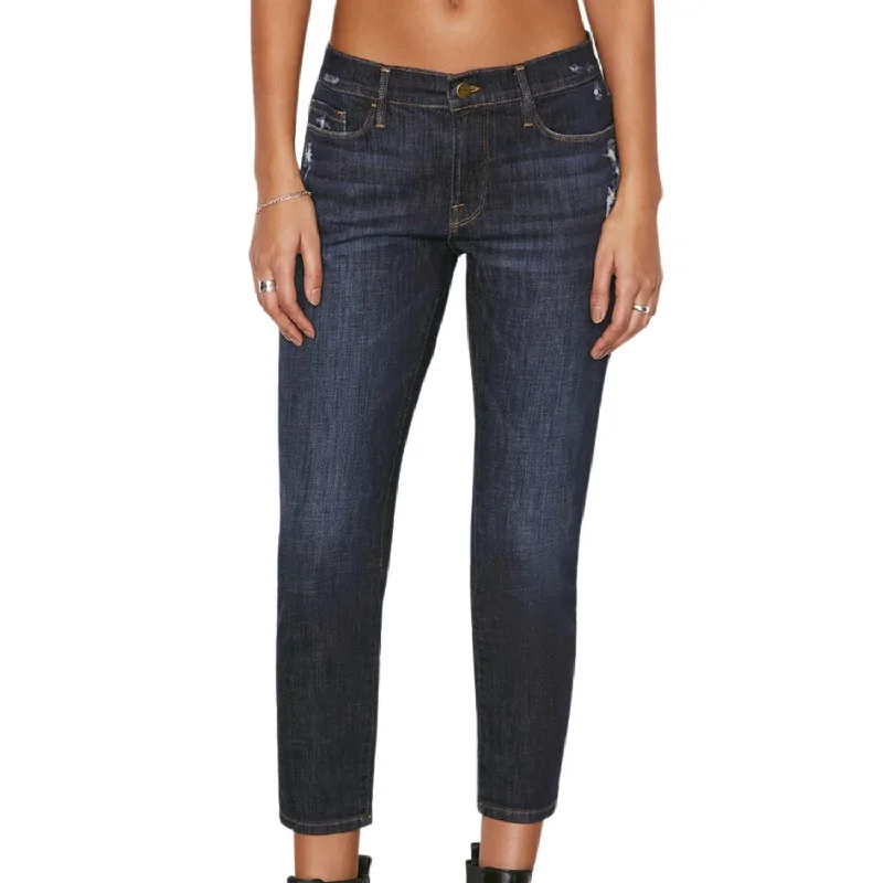 Carnival Pants-Women's Stone Wash Pants-Le Garcon Crop Jeans In Covant